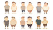 © SachiDesigns - happy and sad illustration male face friends lifestyle psychology