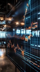 Poster - investment strategies unlocking capital for market development, financial charts overlaying dynamic 