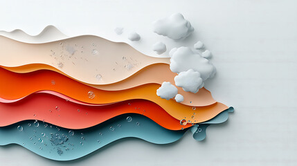 Poster - Creative fluid art design abstract style digital illustration contemporary environment aesthetic viewpoint visual harmony and color balance for modern decor