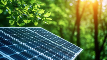 Poster - a residential rooftop covered with solar panels, with sunlight reflecting off them, representing the