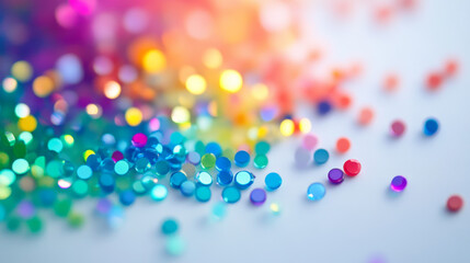 Poster - Realistic set of abstract gradient spots isolated on transparent background. Vector illustration of rainbow color dots, light refraction effect, holographic blurred circles. Abstract design elements