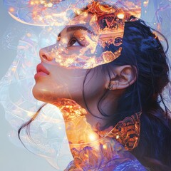 Poster - Enigmatic dimension a south asian girl's surreal encounter with suspended forms