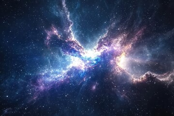 Poster - Spectacular luminous interstellar burst outer space visual display cosmic environment astronomical viewpoint cosmic phenomenon for enhanced seo impact