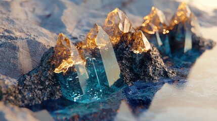 Poster - Simulating mineral formation through quantum probability fields a crystalline mathematical exploration in nature's laboratory
