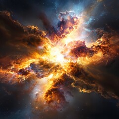 Poster - Explosive interstellar flare events in cosmic realms a visual exploration of celestial phenomena