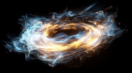 Poster - Exploring solar wind interaction with planetary magnetic fields translucent energy layers visualization in ethereal light