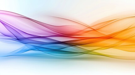 Poster - Dynamic colorful abstract waves design digital art contemporary studio vibrant visual impact