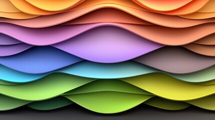 Poster - Abstract colorful waves design digital art modern aesthetic studio environment creative concept for visual appeal