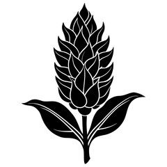 Wall Mural - black and white flower