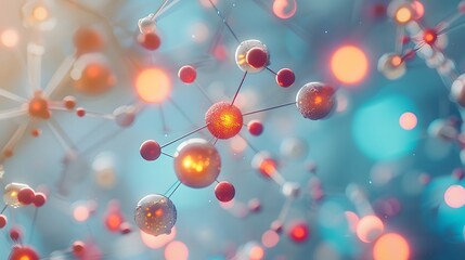 Poster - Abstract 3D rendering of molecules.