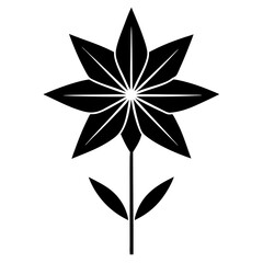 Wall Mural - black and white flower