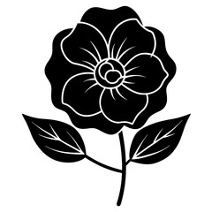 Wall Mural - black and white flower