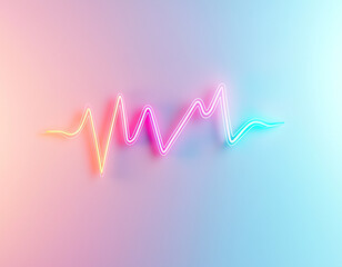 Wall Mural - Neon Waveform