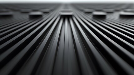 Poster - Abstract black lines converging to vanishing point.