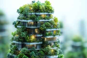 Poster - Green energy powering 5G network towers represented with eco-conscious designs, emphasizing sustainability.