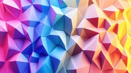 Abstract Colorful Triangular Geometric Pattern Design