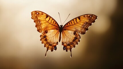 Aufkleber - Golden Brown Butterfly Wings In Flight