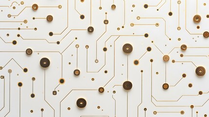 Poster - Abstract gold circuit board texture.