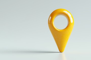 map pointer pin isolated on white background
