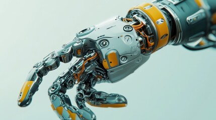 Poster - Advanced Robotic Hand Design Showing Mechanical Detail