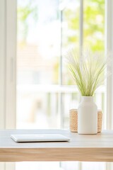 Poster - Minimalist Interior Design with Natural Light Modern Home Workspace Aesthetic