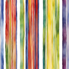 Poster - A vibrant watercolor pattern featuring bold, vertical stripes in a variety of colors, perfect for backgrounds, textiles, and creative design projects.