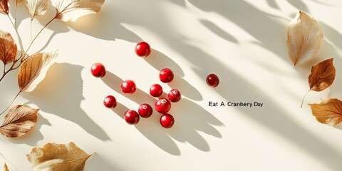 Poster - Eat A Cranberry Day Minimalist Holiday Typography for Thanksgiving and Christmas Celebrations