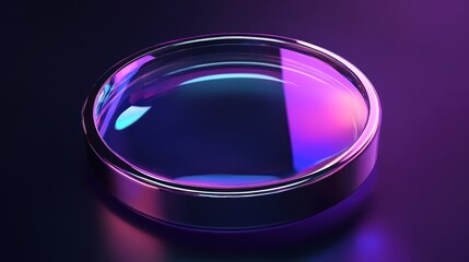 Poster - Iridescent Glass Bowl Abstract Design