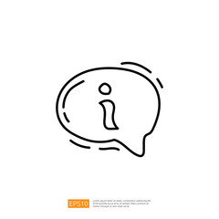 Poster - A simple line drawing of an information bubble, symbolizing communication and knowledge sharing.