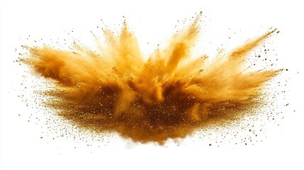 Wall Mural - Gold powder portrayed on a transparent background