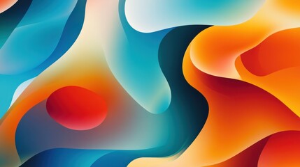 Poster - Abstract Colorful Waves and Fluid Shapes Design