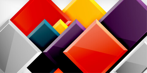 Poster - Glass toy style square shapes abstract design. Vector Illustration For Wallpaper, Banner, Background, Card, Book Illustration, landing page