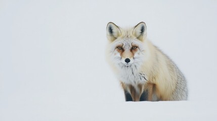 Poster - Arctic Fox in Snowy Winter Habitat