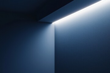 Poster - Minimalistic corner of an empty room with dramatic lighting