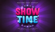 © Niestart Creation - Show time editable vector text effect. Suitable for night event theme.