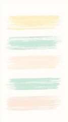 Poster - Soft and Minimalist Pastel Color Abstract Brush Strokes Wallpaper Background Design  Elegant and contemporary digital with clean simple and fluid shapes lines and gradients in a muted color palette