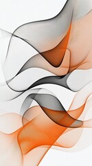 Poster - Flowing organic geometric abstract composition with dynamic overlapping shapes patterns and gradient effects in a modern surreal and visually striking design