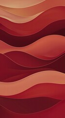 Poster - Captivating abstract artwork featuring a harmonious composition of flowing wave like forms in a palette of warm earthy tones and seamless gradients