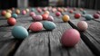 © MK - Colorful Eggs on Wooden Table