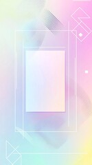 Poster - Minimalist pastel colored geometric abstract background with overlapping shapes lines and soft gradients  Elegant clean and contemporary digital art composition that can be used for web design