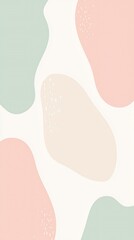 Poster - soft serene and calming abstract background with organic pastel shapes gentle gradients and a minima