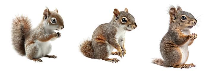 set of a rabbit, isolated on a transparent background.
