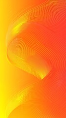 Poster - Mesmerizing abstract background with dynamic fluid wave patterns in a gradient of warm luminous colors ranging from vibrant orange to gentle yellow  Captivating digital art design with a contemporary