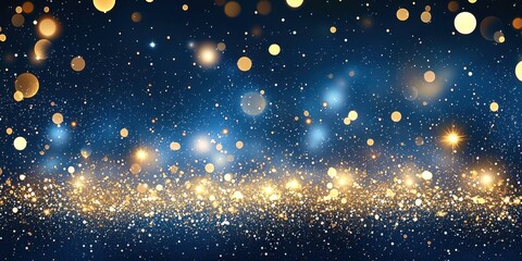 Poster - Blue background with gold glitter