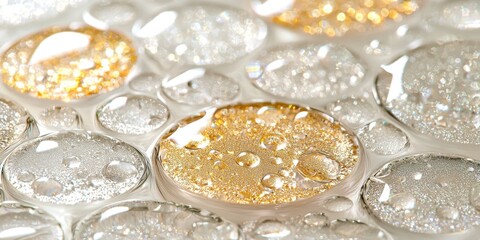 Poster - Close up of a surface with many small circles of water
