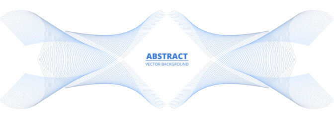 Aufkleber - White abstract vector background featuring fluid blue lines and gentle curves in light blue tones, ideal for digital designs and creative.