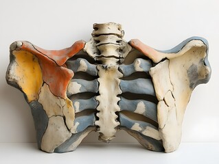 Poster - Detailed anatomical model of the human skeletal system displayed on a clean white background  This 3D can be used for medical educational or scientific purposes such as anatomy study