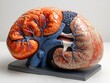 © Heng Heng - AI Stock - A highly detailed and anatomical model of the human brain showcasing its intricate structure various regions and complex functions  This educational visual aid is perfect for medical scientific