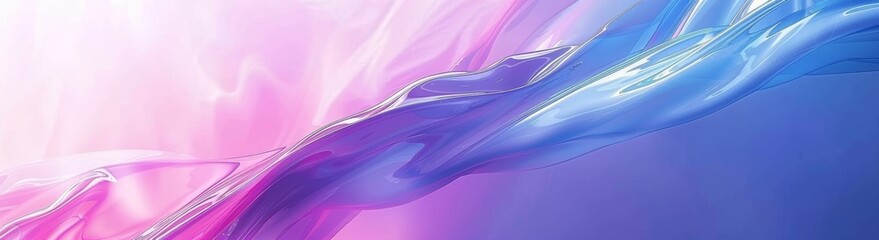 Fototapete - Abstract background with a blue and purple gradient, digital art, fluid shapes, smooth gradients, soft shadows, minimalistic design