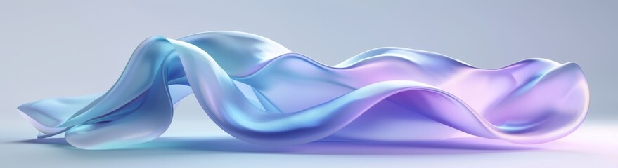 Fototapete - Abstract background with a blue and purple gradient, digital art, fluid shapes, smooth gradients, soft shadows, minimalistic design